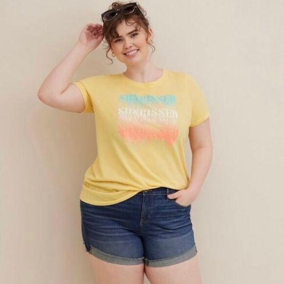 TORRID EVERYDAY TEE - SIGNATURE JERSEY SUNKISSED HEATHER
YELLOW - Picture 2 of 7